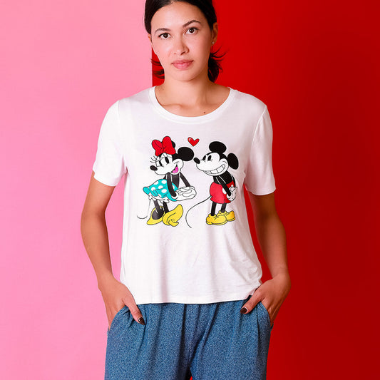 Disney's Mickey Loves Minnie Women’s Scoop Tee