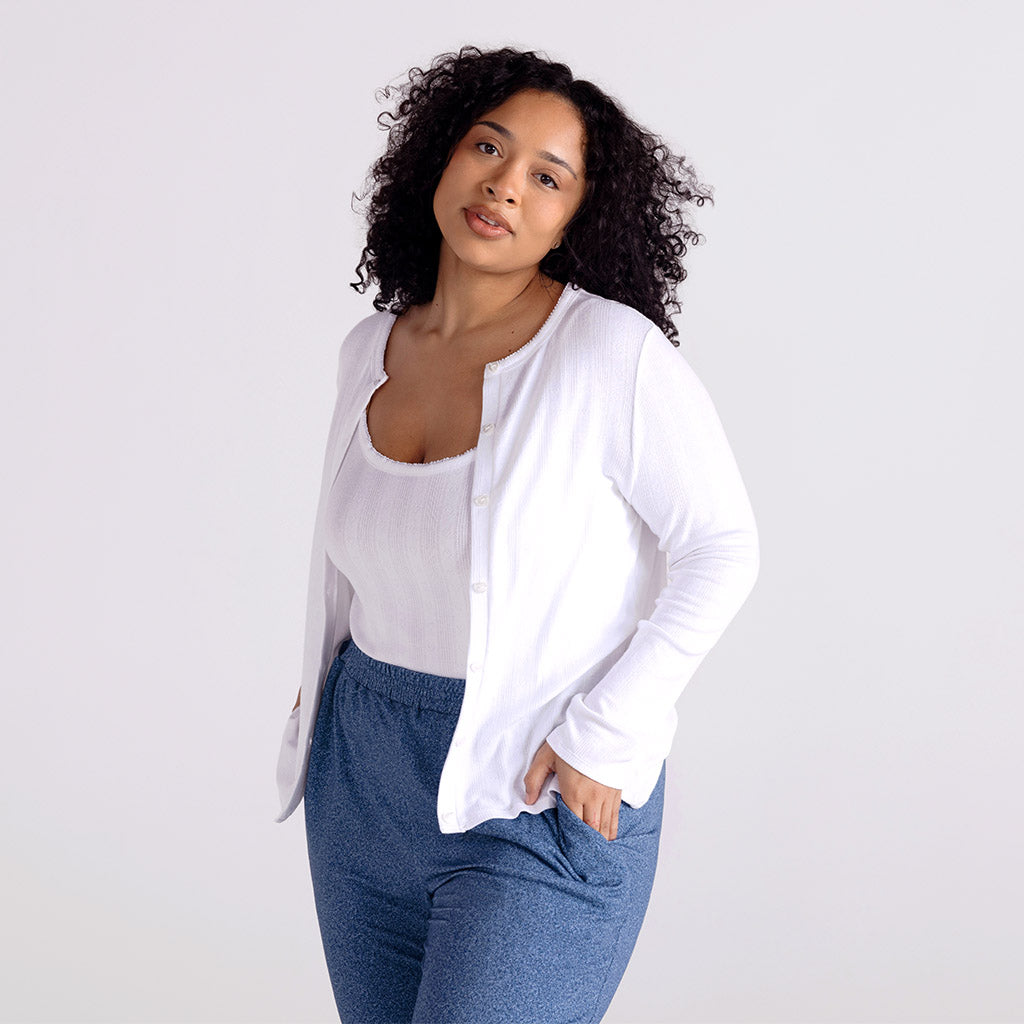 White Pointelle Women's Cami