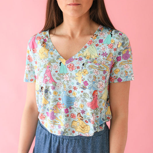 Disney Princesses Women's V-Neck Tee