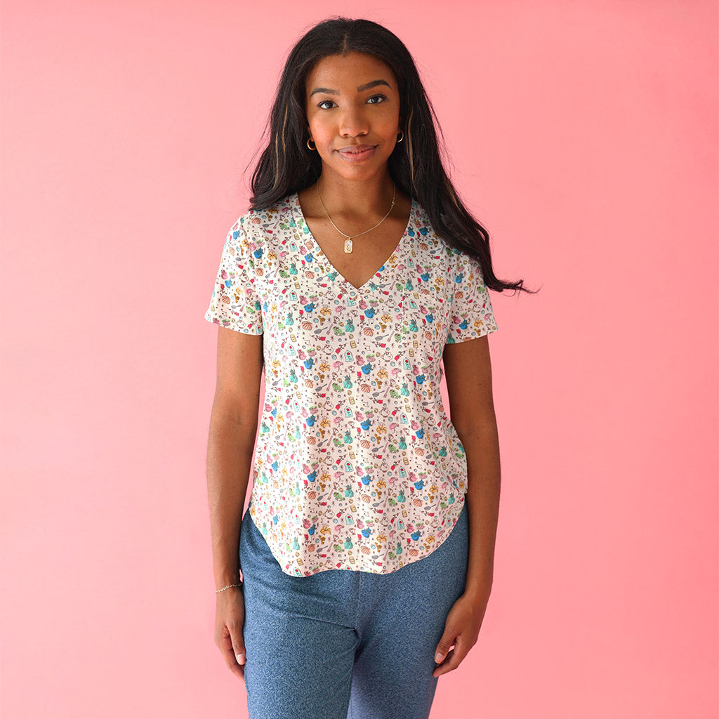 Princess Friends Women's V-Neck Tee