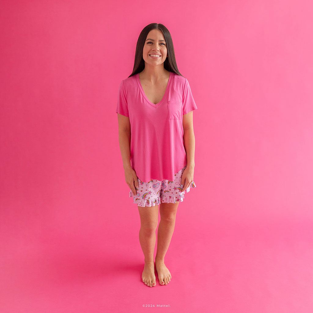 Posh Hot Pink Women's V-Neck Tee