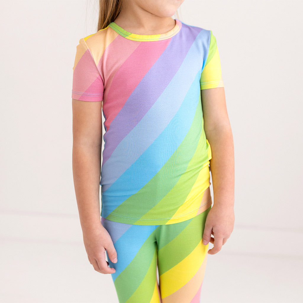 Rainbow Stripe Classic Pajama Set