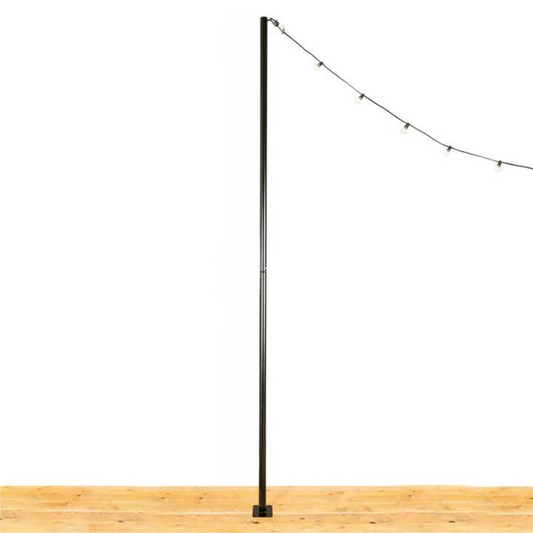 String Light Pole Stand with Mounting Plate