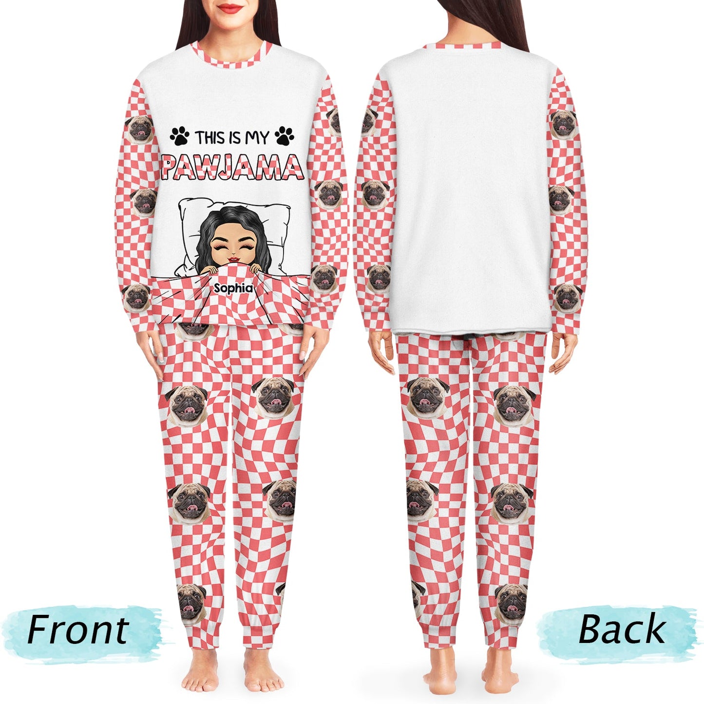 Custom Photo My Pawjamas - Gift For Pet Lovers - Personalized Unisex Pajamas Set
