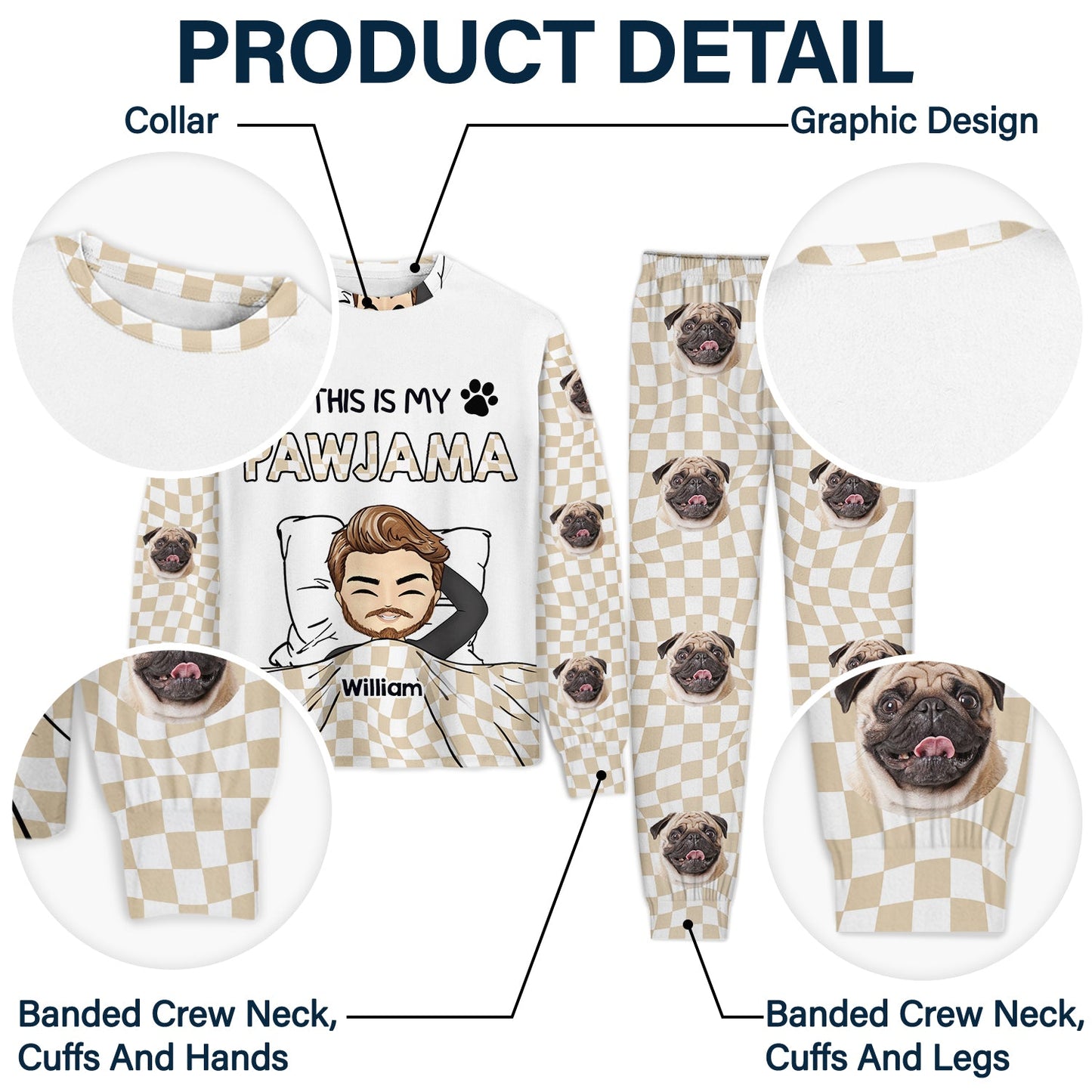 Custom Photo My Pawjamas - Gift For Pet Lovers - Personalized Unisex Pajamas Set