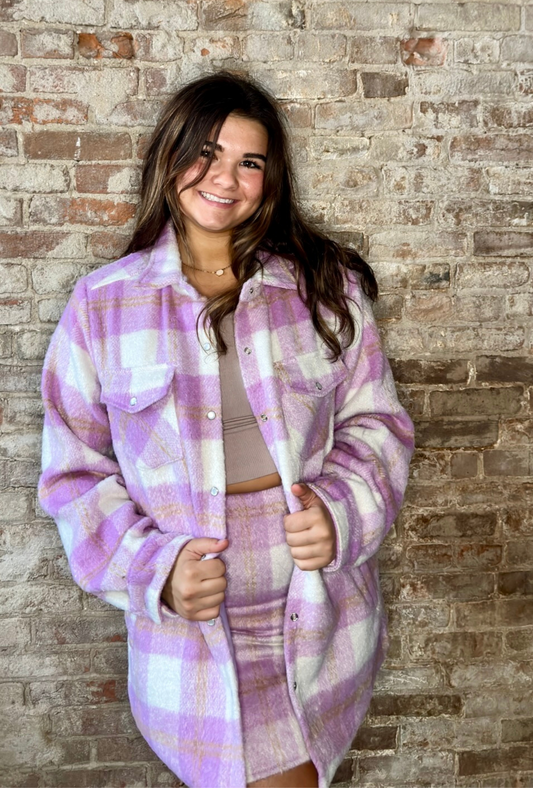 A-Line Plaid Mini Skirt