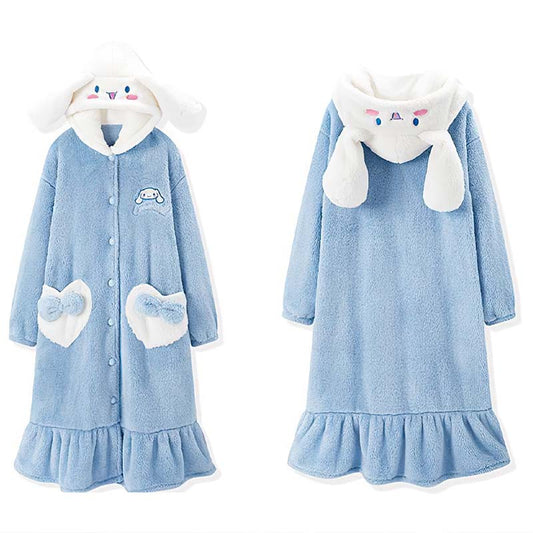 Soft Nightgown Winter Cartoon Coral Fleece Gifts
