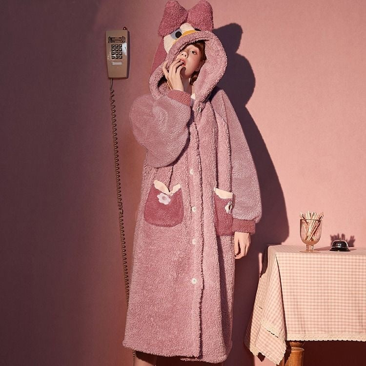Cartoon Nightgown Winter Coral Fleece Insulation Cute Gifts