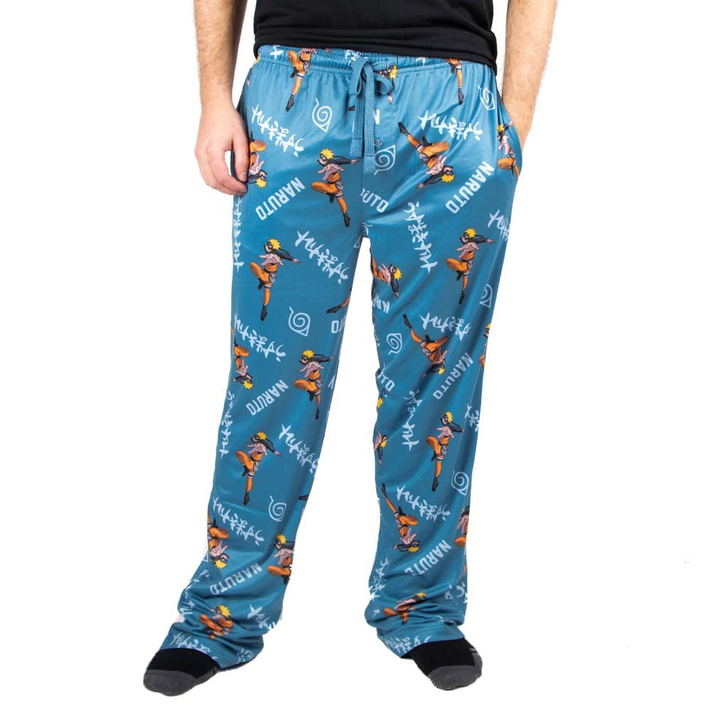 Naruto Lounge Pants Blue All Over Print