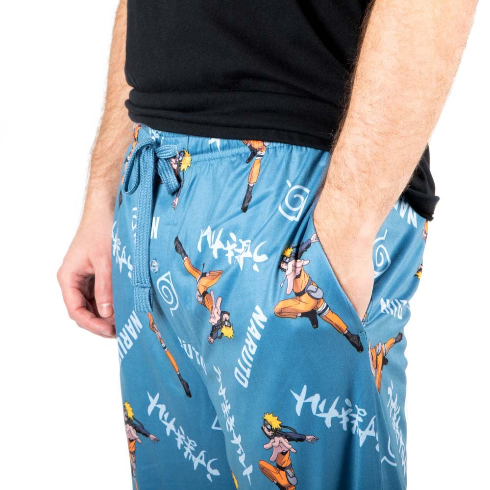 Naruto Lounge Pants Blue All Over Print