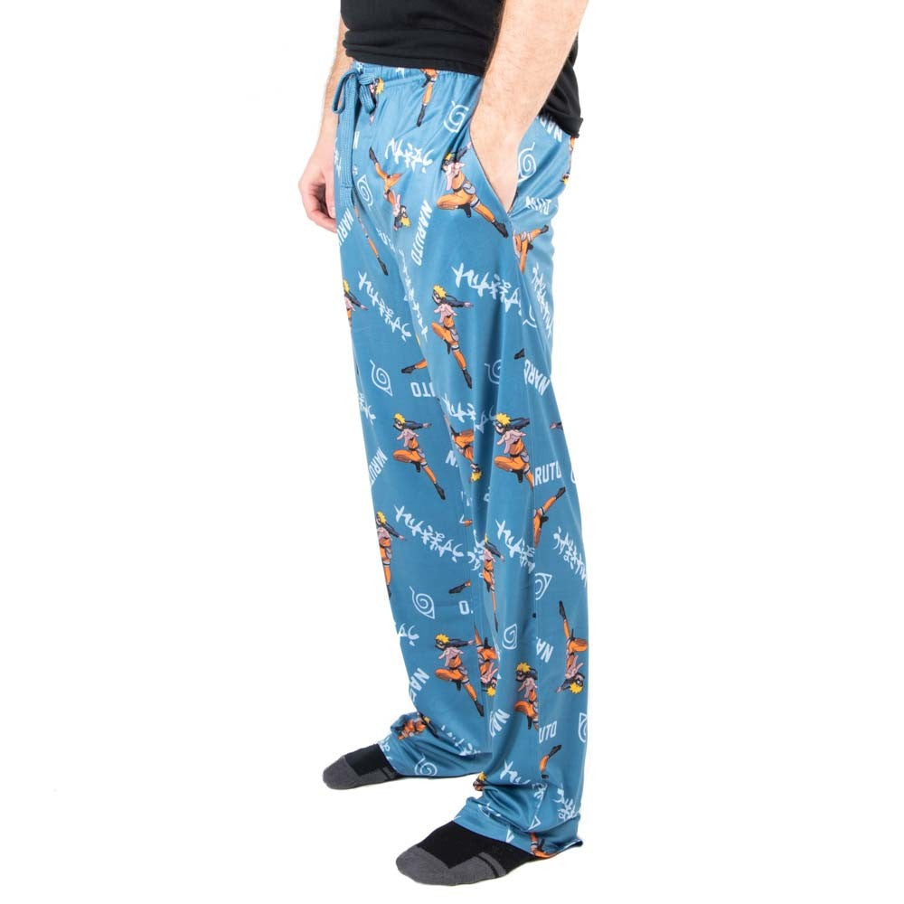 Naruto Lounge Pants Blue All Over Print