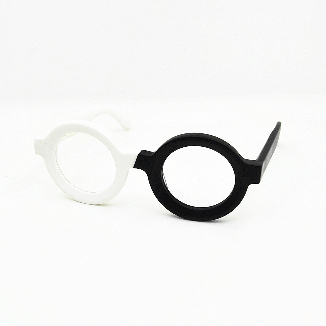 Thickened Plate Half Black And White Sunglasses For Men And Women - Blue Force Sports