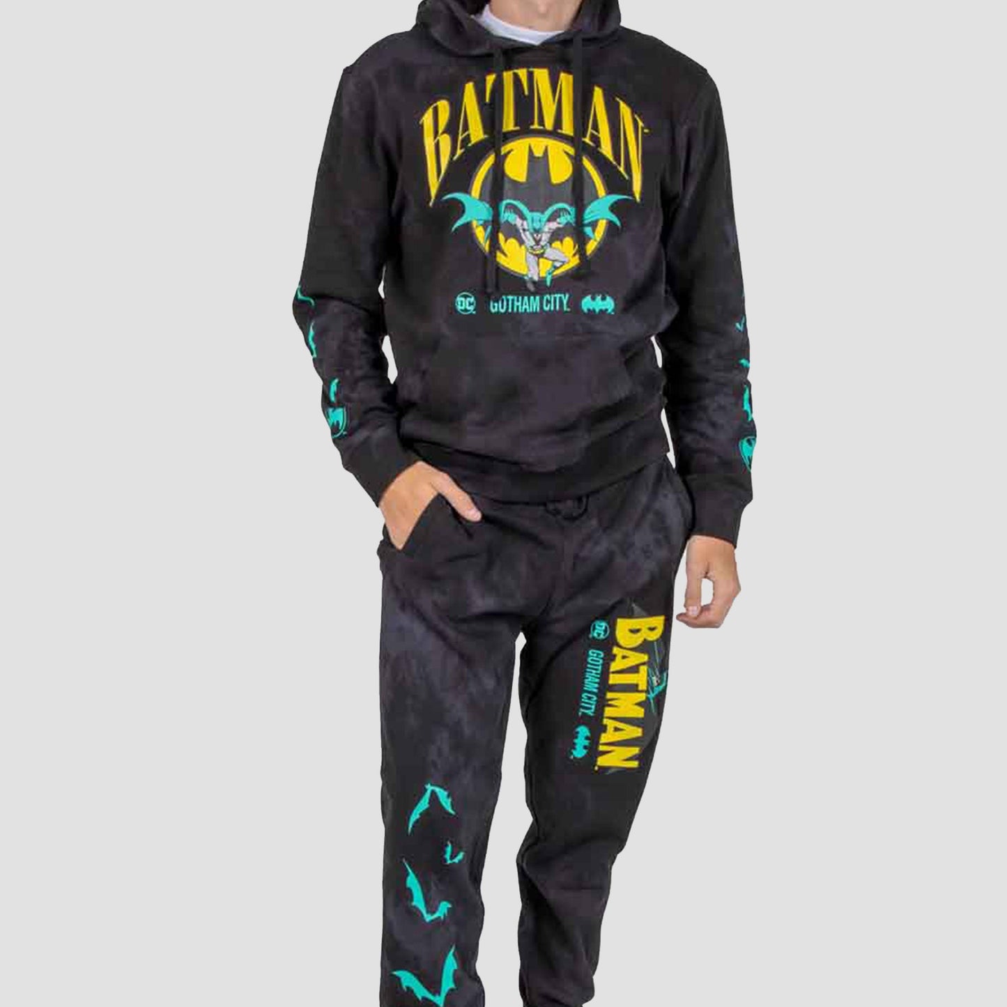 Batman (DC Comics) Acid Washed Hoodie & Joggers Set