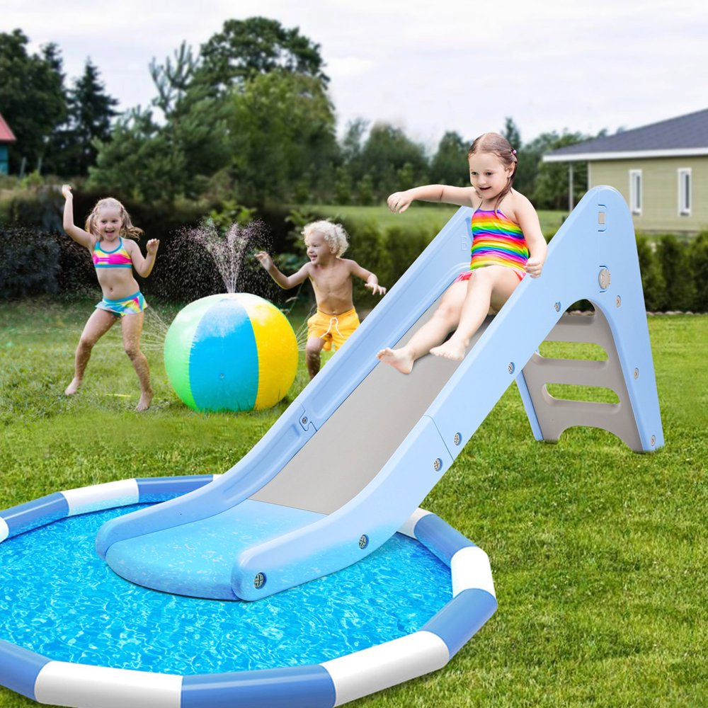 Big Folding Large Slides for Kids with Basketball Hoop, Easy Climb Stairs and Ring Games Sports Climber for Toddler