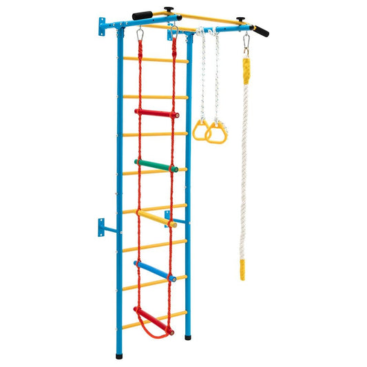 Costway 5 in 1 Kids Indoor Gym Playground Swedish Wall Ladder Children Home Climbing Gym