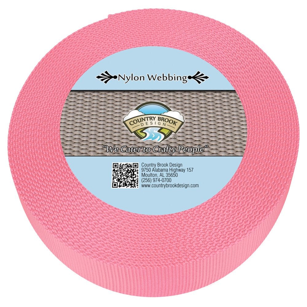 Country Brook Design® 1 1/2 Inch Bright Red Heavy Duty Nylon Webbing, 50 Yards