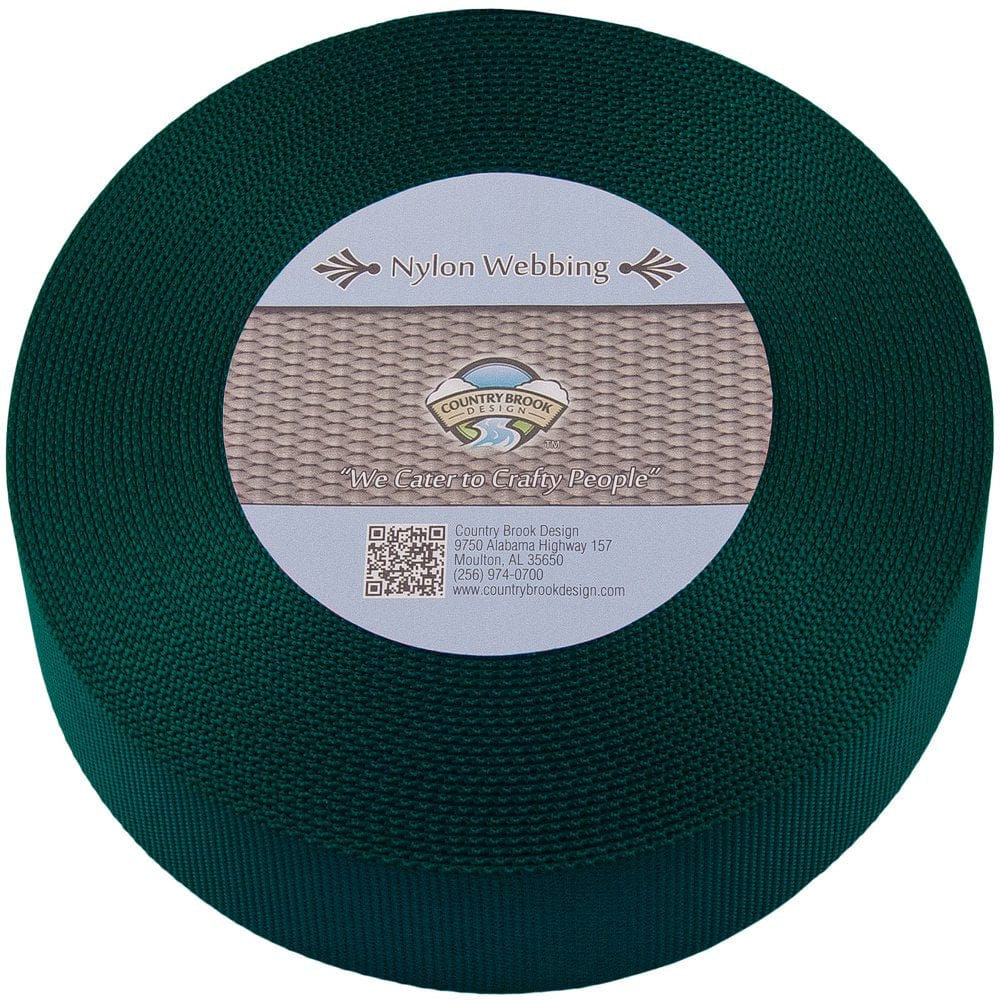 Country Brook Design® 1 1/2 Inch Bright Red Heavy Duty Nylon Webbing, 50 Yards