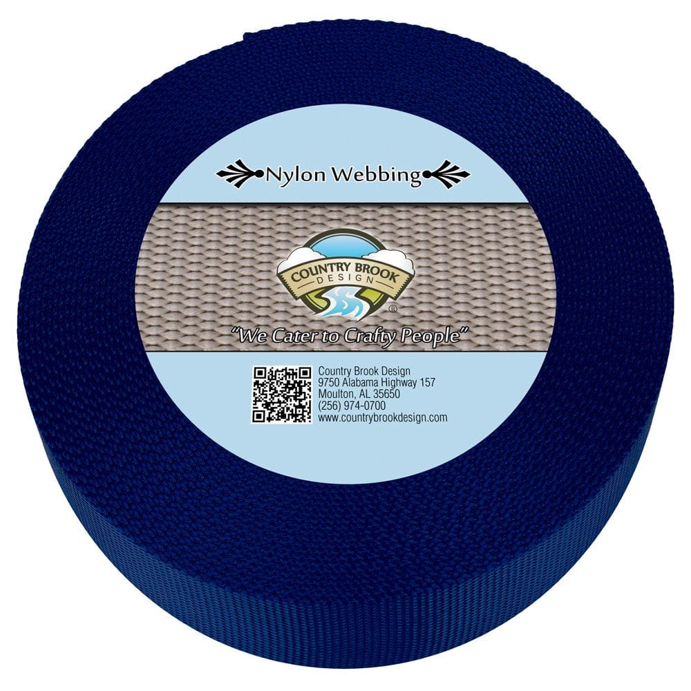 Country Brook Design® 1 1/2 Inch Bright Red Heavy Duty Nylon Webbing, 50 Yards