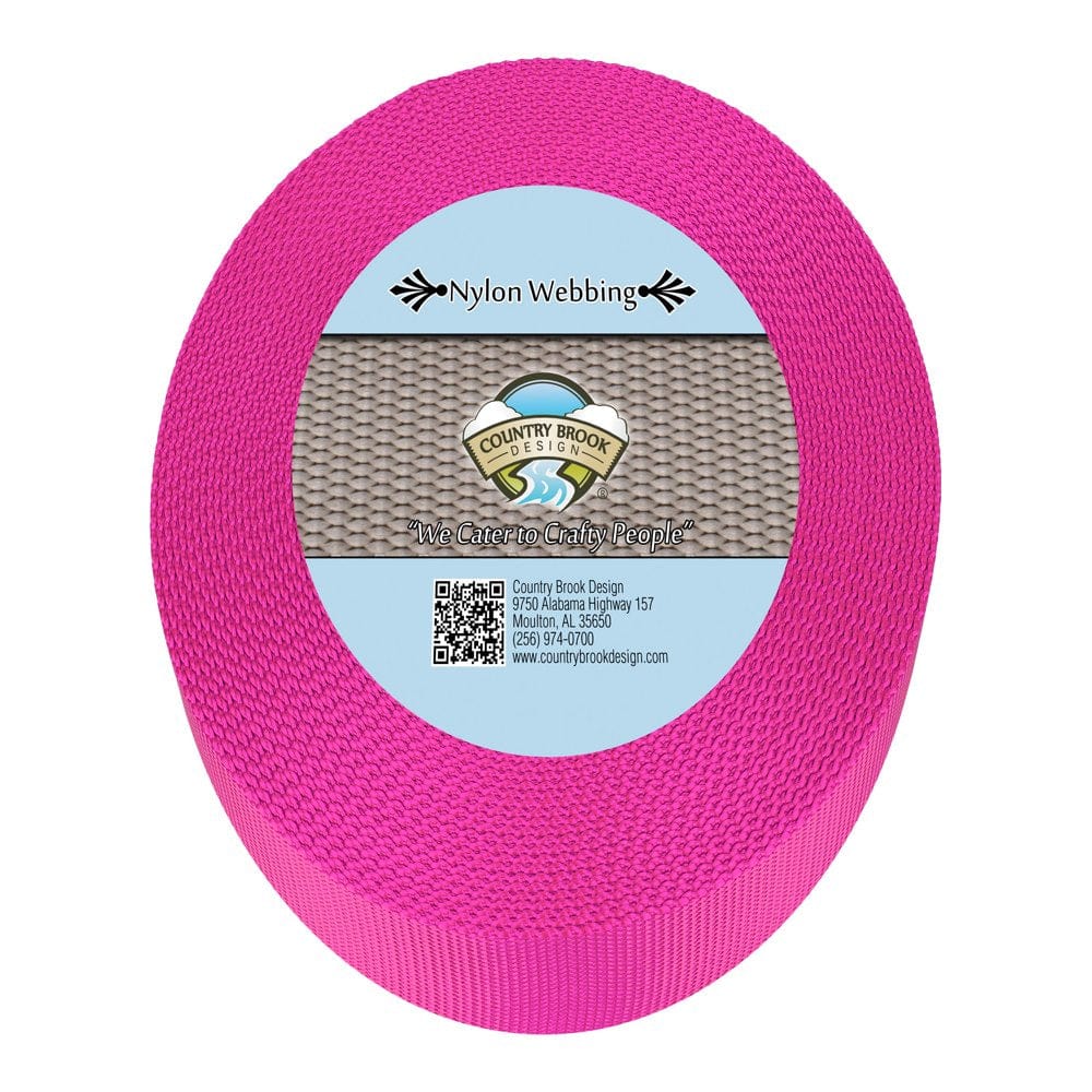 Country Brook Design® 1 1/2 Inch Bright Red Heavy Duty Nylon Webbing, 50 Yards