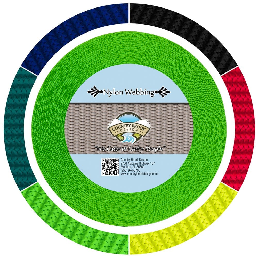 Country Brook Design® 5/8 Inch Black Reflective Nylon Webbing, 5 Yards