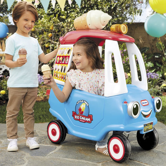 Little Tikes Cozy Coupe Ice Cream Truck Foot-To-Floor Toddler Ride-On Car - for Kids Boys Girls Ages 18 Months to 5 Years Old