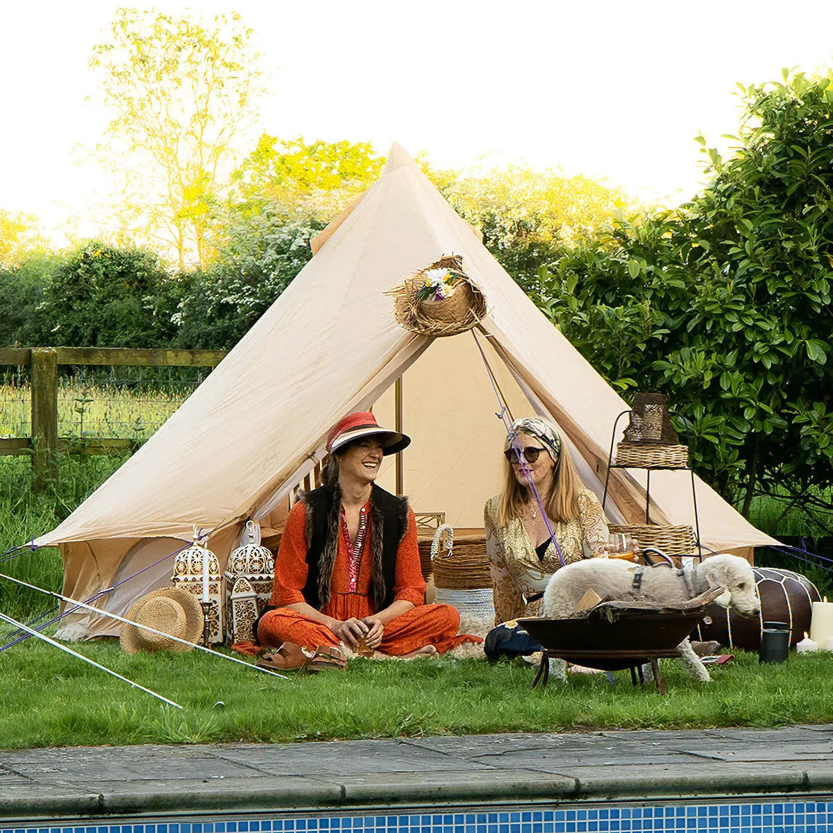 boutique camping CLASSIC CAMPING BELL TENT TIPI GLAMPING CANVAS