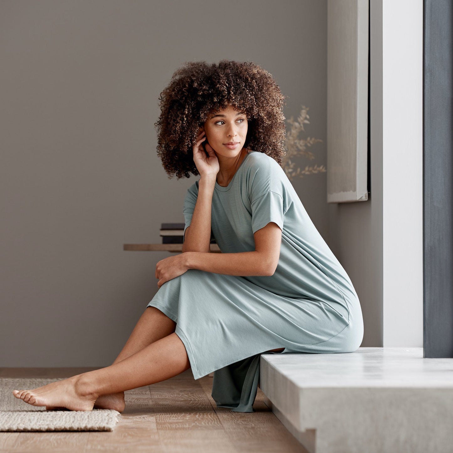 Eucalyptus Short Sleeve Dress Lounge Dresses + Jumpsuits Sijo