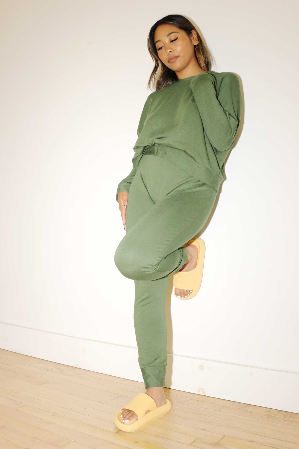 Everette Bamboo Pant Lounge + Pajama Bottoms Mary Young XL Fern