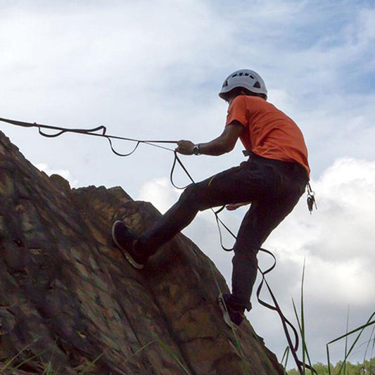 Outdoor Rock Climbing Step Etrier Rope Ladder Aider Tool for Adults Ascending Accessories Portable Lightweight Durable Blue 10M