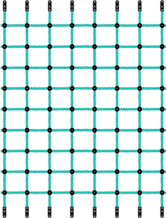 JOYJOO Climbing Cargo Net, Indoor Climbing Net, Outdoor Cargo Webbing Net, Military Climbing Cargo Net, 100% Nylon Material Rope Ladder, Corrosion Resistance, 70" X 119"