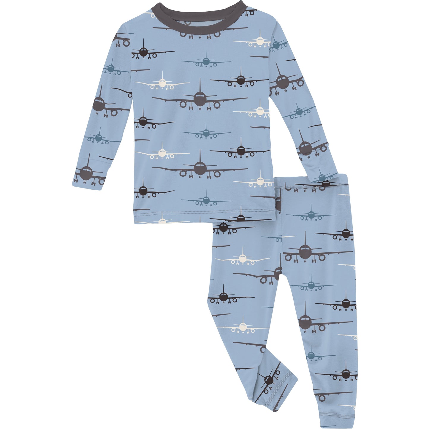 Kickee Pants Pajama Set Pond Airplanes