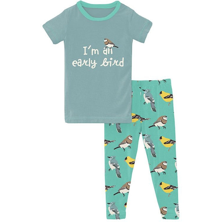 KicKee Pants Start of Spring Pajama Set Glass Spring Birds