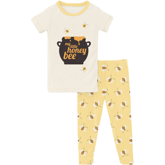 Kickee Pants Wallaby Bees Short Sleeve Pajama Set