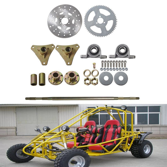 LABLT Drift Trike Go Kart Rear Live Axle Kit Sprocket & Hub Axle 740Mm