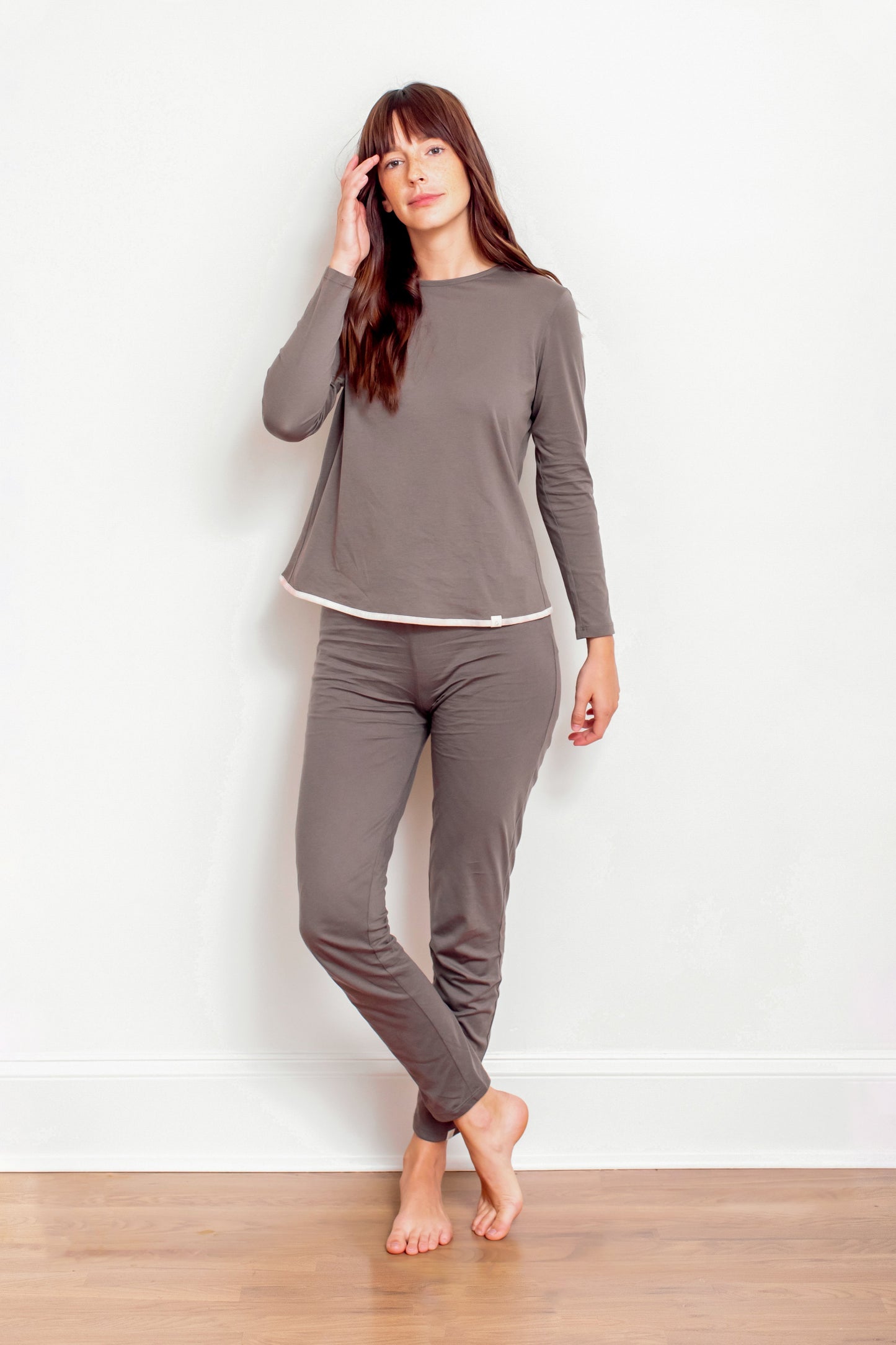 Leena & Lu PIMA LONG SLEEVE PANTS SET Leena & Lu