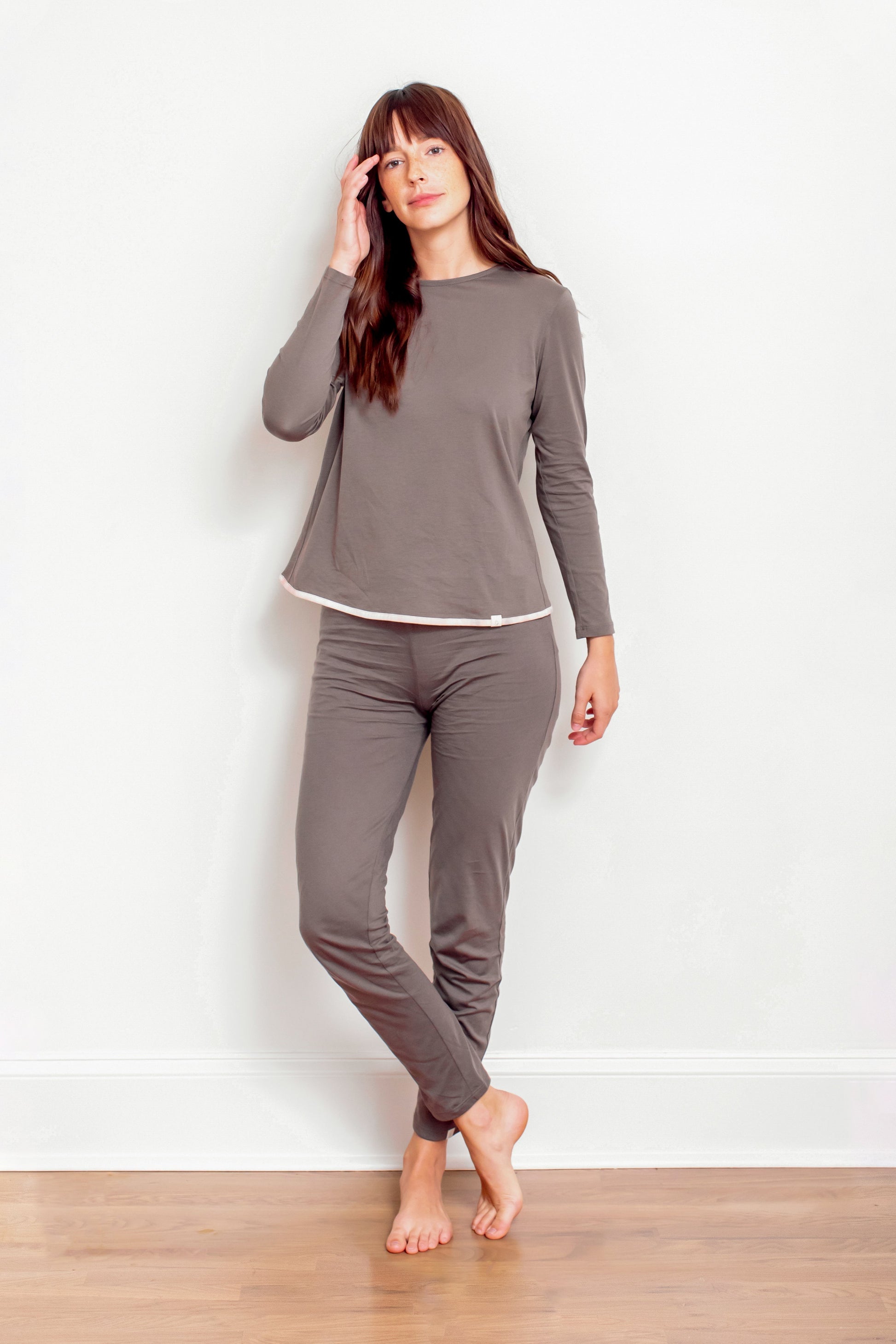 Leena & Lu PIMA LONG SLEEVE PANTS SET Leena & Lu
