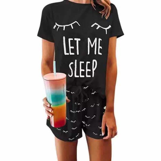 Leo Rosi Women's Casual ''Let Me Sleep'' Lounge Set Women's Loungewear Black S - DailySale