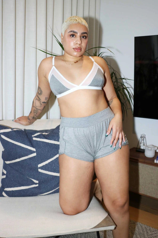 Mila Bamboo Shorts Lounge + Pajama Bottoms Mary Young XS Gray