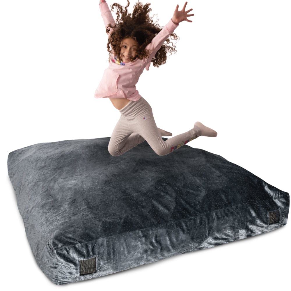 Milliard Crash Pad, Sensory Pad with Foam Blocks for Kids and Adults with Washable Cover (5 Feet X 5 Feet) Blue