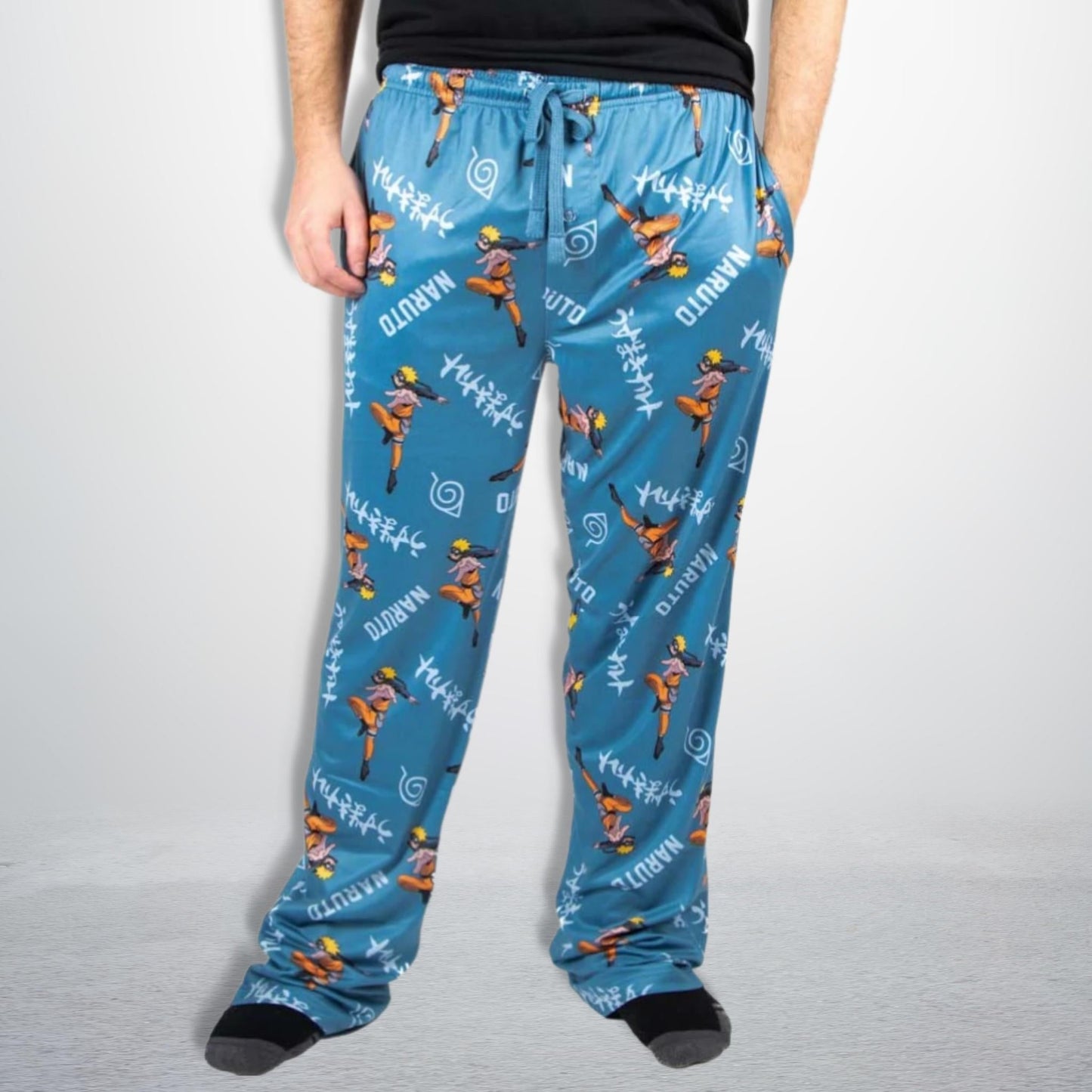Naruto Lounge Pants Blue All Over Print