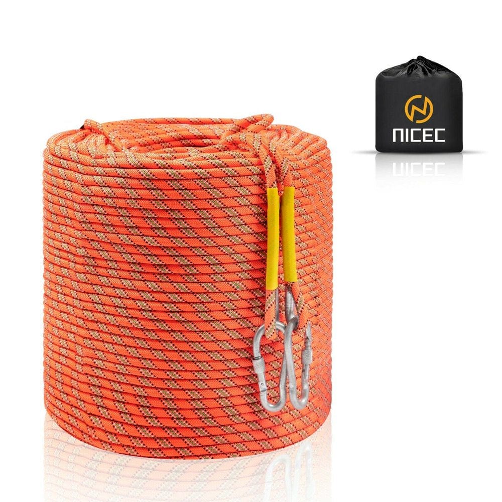 Nice C Climbing Rope, Dynamic Rock-Climbing Rope, Escape Rope Climbing Equipment 32Ft/64Ft/96Ft/160Ft/230Ft/500Ft/985Ft/1000Ft with Carry Bag Rescue Rope (30M/96Ft)