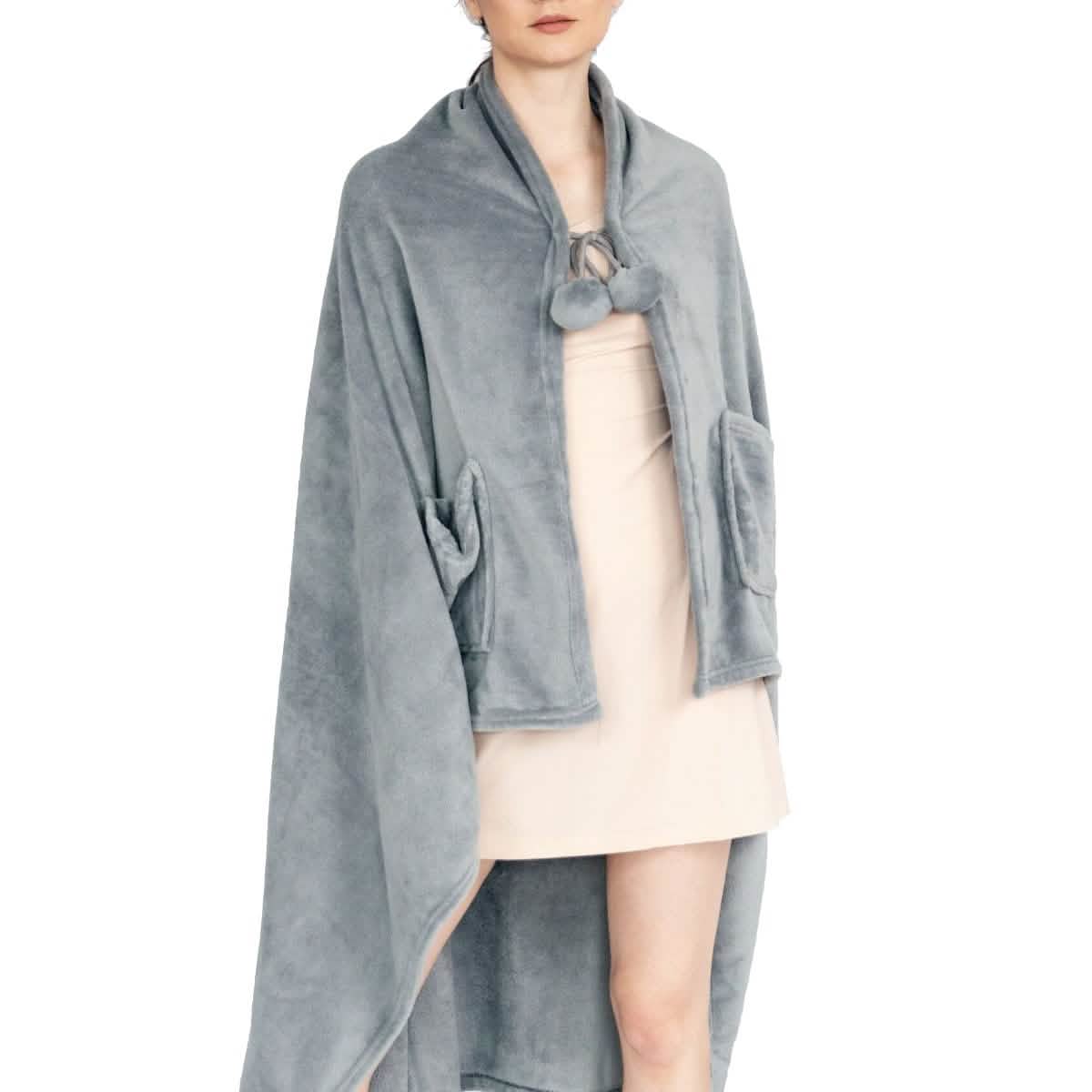 Ultra-Plush Faux Fur Fleece Wearable Blanket - DailySale, Inc