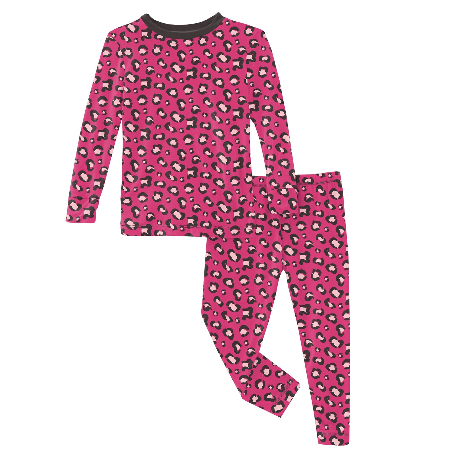 Kickee Pants Long Sleeve Pajama Set | Calypso Cheetah Print