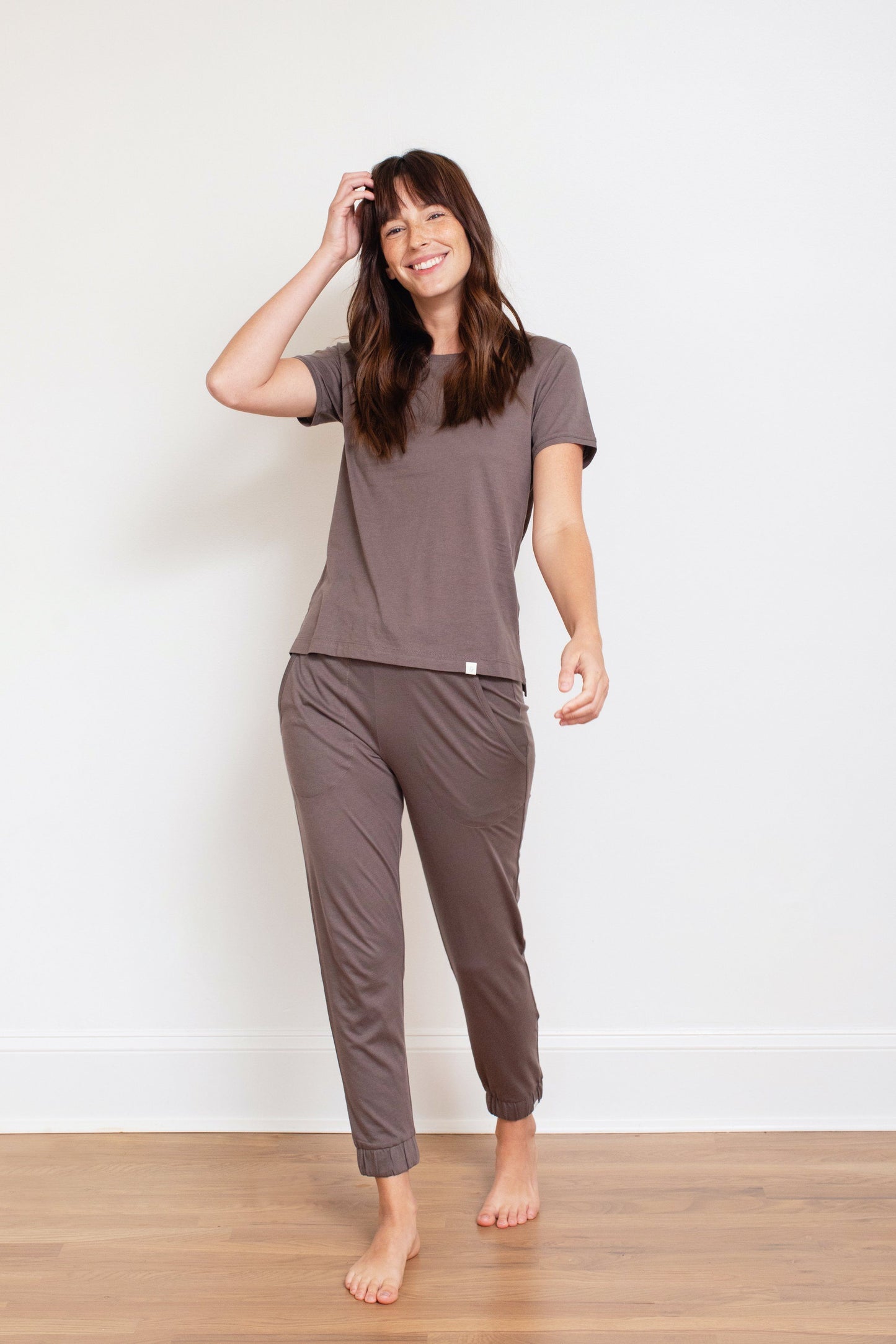 Pima Short Sleeve Jogger Set Pajamas Leena & Lu