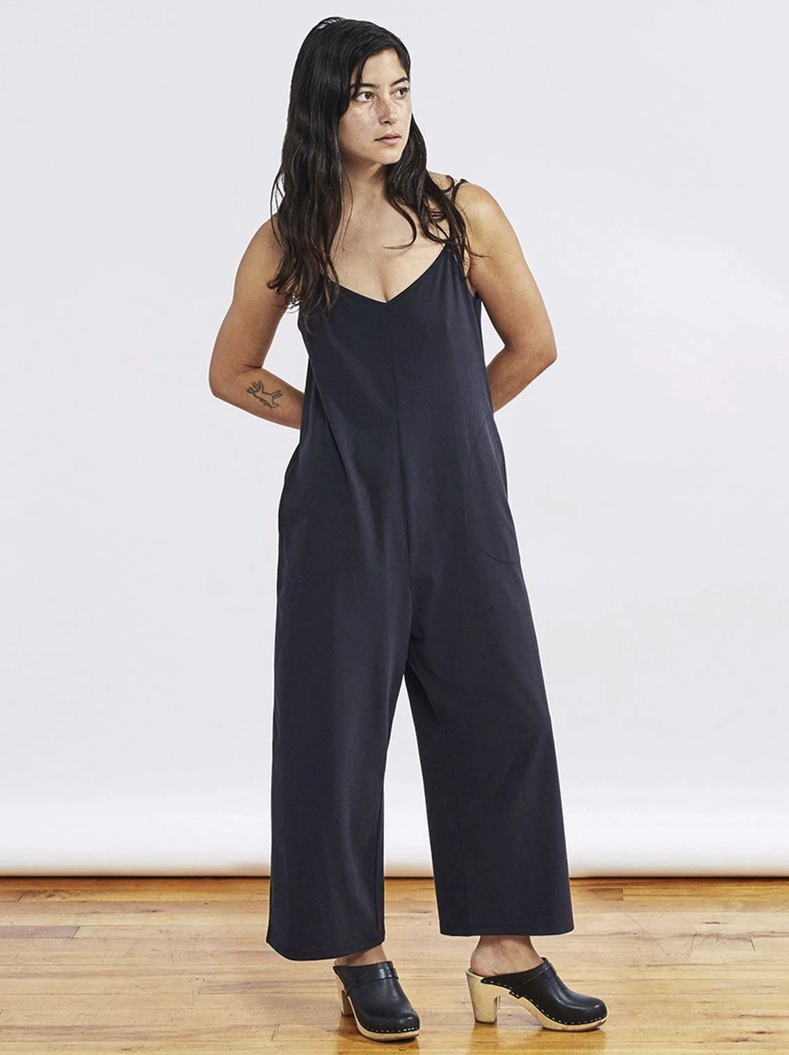 Solstice Romper Lounge Dresses + Jumpsuits Coyuchi XS Deep Graphite