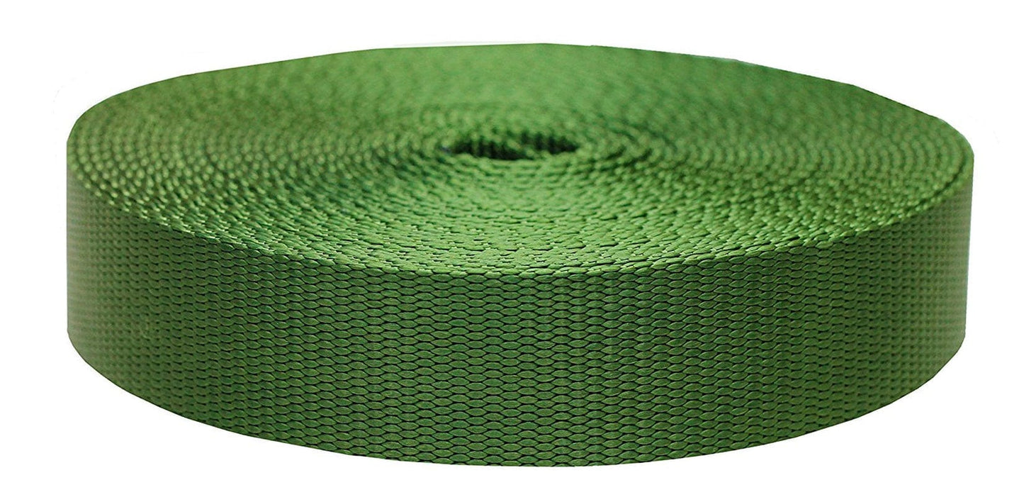 Strapworks 2 Inch X 10 Yard Flat Nylon Webbing Strap, Khaki