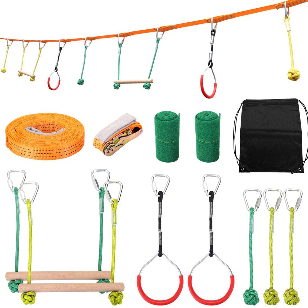 Tomfoto Children Climbing Rope Exercise Line Obstacle Training Equipment Kids Fun Slack Line Outdoor Children'S Sports Equipment