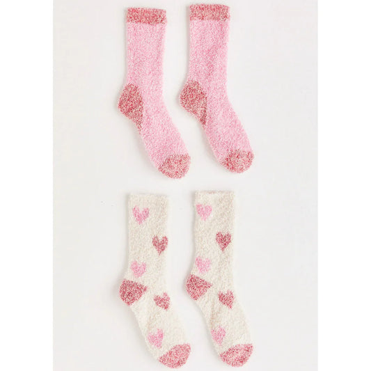Z Supply 2-Pack Plush Heart Socks